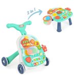   MONI járássegítő 2in1 kisasztallá alakítható, kosárral KÉK 