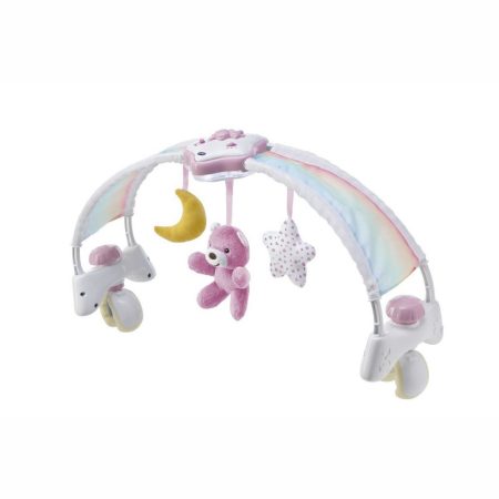 Chicco Rainbow Sky kiságy játékhíd és éjszakai fény elemes  - rózsaszín