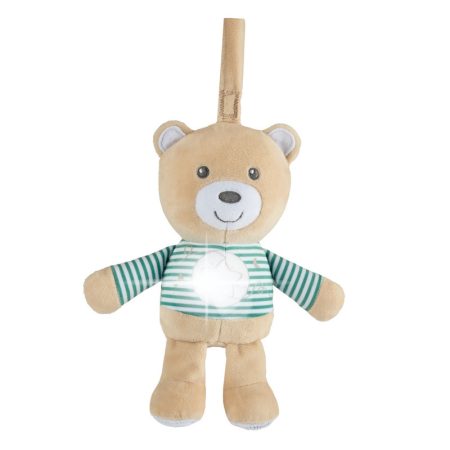 Chicco Lullaby Stardust Bear zenélő-fénylő altató plüssmackó- kék-bézs
