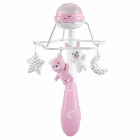 Chicco Rainbow Szivárvány zenélő forgó 3in1 kiságyjáték, projektor, éjjeli lámpa - rózsaszín