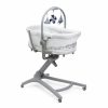 Chicco Baby Hug PRO 5in1 bölcső-etetőszék-szék -White Cream