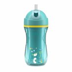   Chicco Sport Cup hőtartós csöpögésmentes szilikon szívószálas kulacs 14m+ 266 ml türkiz