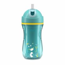   Chicco Sport Cup hőtartós csöpögésmentes szilikon szívószálas kulacs 14m+ 266 ml türkiz