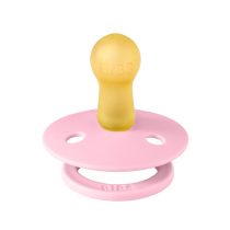   BIBS játszócumi - Colour natúr kaucsuk 6-18 hó babarózsaszín 1 db tasakban