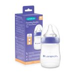   Lansinoh Cumisüveg lassú folyású etetőcumival + fedéllel, 160 ml  ÚJ