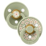   BIBS játszócumi - Studio Jázmin Colour natúr kaucsuk 0-6 hó zsálya mix 2 db