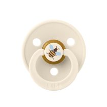   BIBS játszócumi - Studio Méhecske Colour natúr kaucsuk 0-6 hó krémfehér 1db tasakban