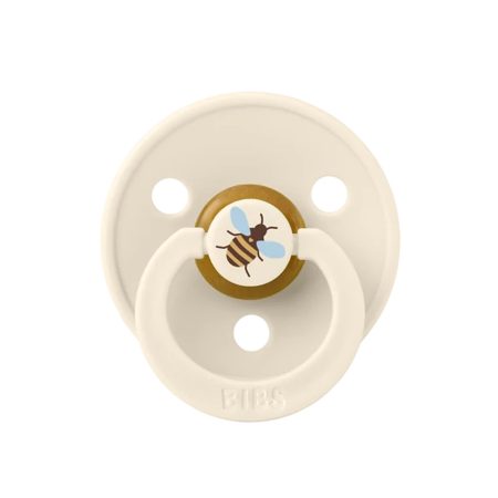 BIBS játszócumi - Studio Méhecske Colour natúr kaucsuk 0-6 hó krémfehér 1db tasakban