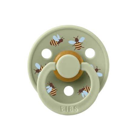 BIBS játszócumi - Studio Méhecskék Colour natúr kaucsuk 18-36 hó zsálya 1db tasakban