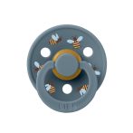   BIBS játszócumi - Studio Méhecskék Colour natúr kaucsuk 0-6 hó páva 1db tasakban