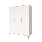Faktum Flip White & Oak 3 osztású szekrény