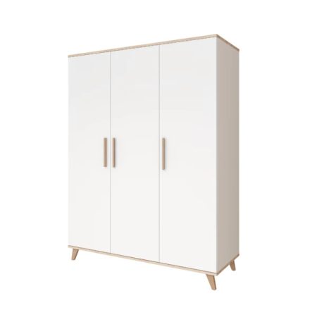 Faktum Flip White & Oak 3 osztású szekrény