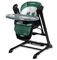  Caretero Indigo Etetőszék és Hinta 2in1- Black Green 