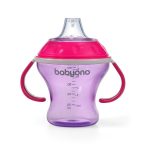   BabyOno itatópohár - csöpögésmentes puha csőrrel 3hó 180ml pink 1456/02