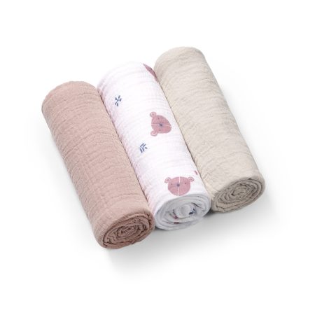 BabyOno textilpelenka színes 3db gyűrt muszlin szürke 828/03