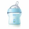 Chicco NaturalFeeling cumisüveg normál folyású ferde cumival -  kék 150 ml 