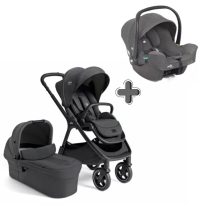   Joie Signature Finiti 2in1 babakocsi Ebony + i-Snug 2 hordozó Shell gray