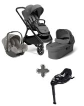   Joie Signature Finiti 2in1 babakocsi Ebony + i-Snug 2 hordozó Pebble +  i-Base Encore bázistalp