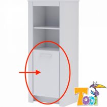   Todi White Bunny ajtó, keskeny nyitott polcos szekrényhez  (140 cm magas)