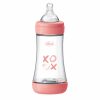 Chicco Perfect5 240 ml-es cumisüveg közepes folyású szilikon cumival 2m+ - Rózsaszín