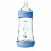 Chicco Perfect5 240 ml-es cumisüveg közepes folyású szilikon cumival 2m+ - Kék