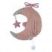 Sterntaler musical toy moon - felhúzható zenélő plüss rózsaszín hold 21 cm