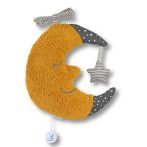   Sterntaler musical toy moon - felhúzható zenélő plüss sárga hold 21 cm