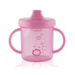 Baby Care itatópohár fogantyúval 210ml alacsony - pink