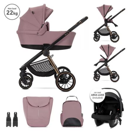 Lorelli Bianca 3az1-ben újszülött babakocsi - Pink (2doboz)