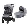 Britax Römer B-Agile M sport babakocsi - Elephant Grey+Smile III mózeskosár - Frost Grey